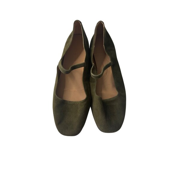 Madewell Olive Green Suede Flats - Picture 5 of 8